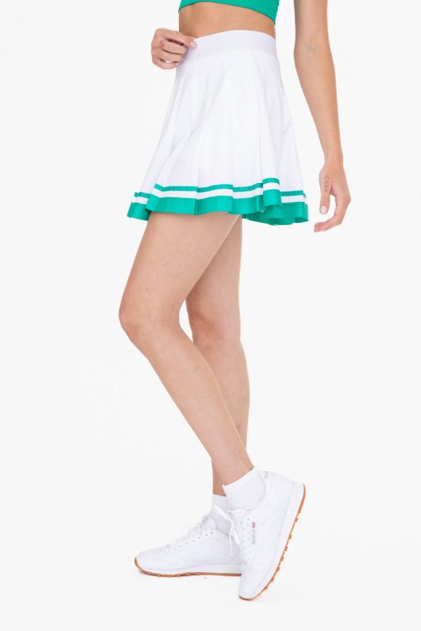 Stripe Pleated Tennis Skirt Discount