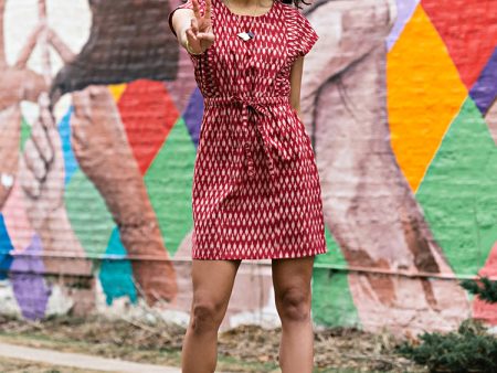 Mata Traders Craft Revival Dress Crimson Online Sale