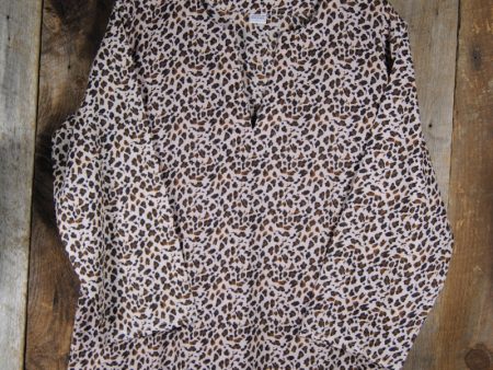 White Cotton Tunic Top with Animal Print For Discount