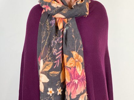 Dolma Cashmere Poncho Eggplant Online Sale