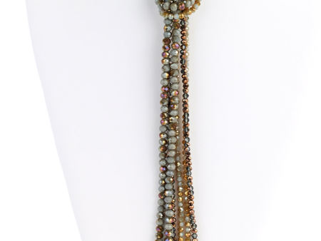 Beaded Tassel Leather Necklace Sale