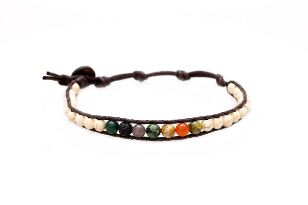 Lotus and Luna Chakra Chief Mens Bracelet Sale