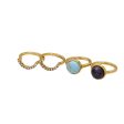 Layered Turquoise and Black Rings Discount