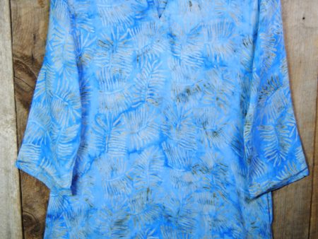 Batik Tunic in Blue Palms Fashion