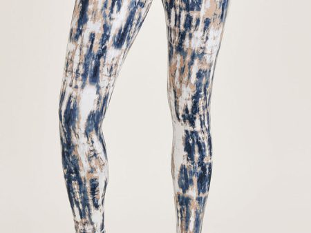 Mono B Snowy Lake Print High-Waisted Leggings For Discount