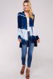 Navy and White Bamboo Tie dye Cardigan For Sale